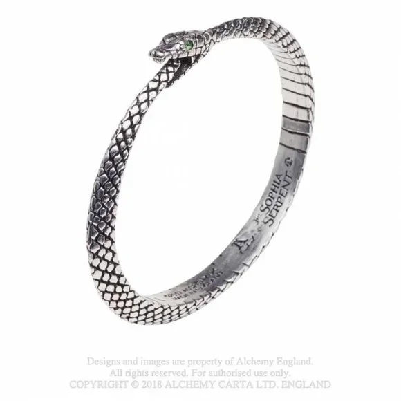 The Sophia Serpent Bangle by Alchemy of England - Picture 1 of 9